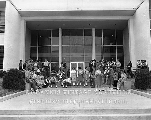 HHS Group on Front Steps #2 (Feb '61)