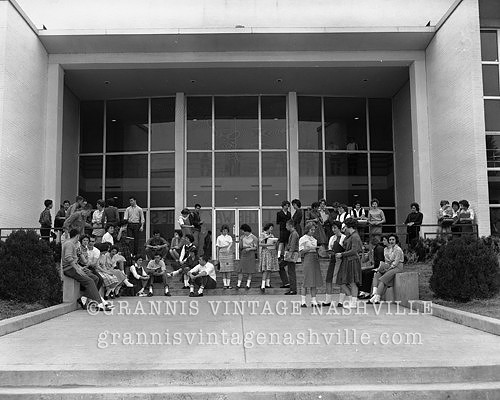 HHS Group on Front Steps #2 (Feb '61)
