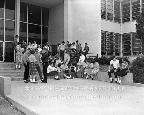 HHS Group on Front Steps #1 (Feb '61)